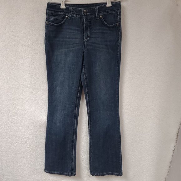 Code Bleu 32X32 Straight Embroidered Studded Flap Pockets Double Button Jeans - Picture 13 of 13